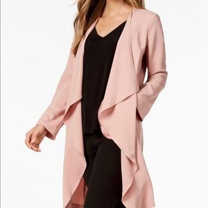 Drapes open-front jacket